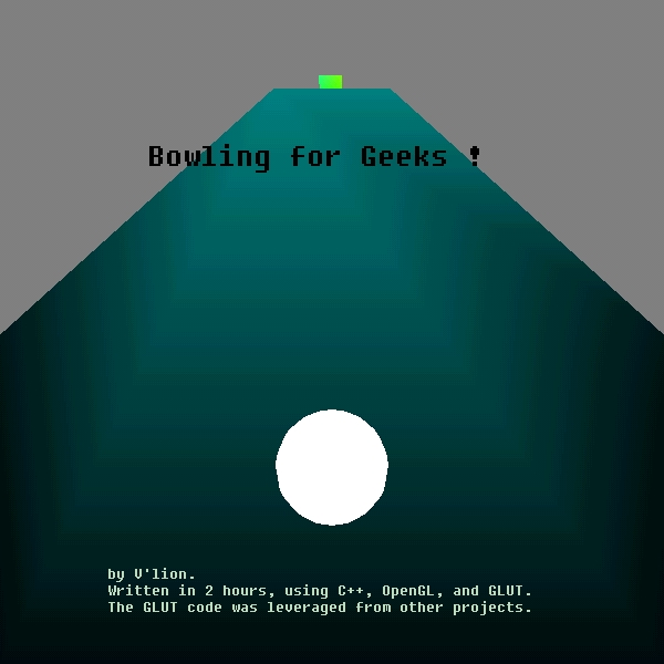 Bowling for geeks screen...will take a while to load